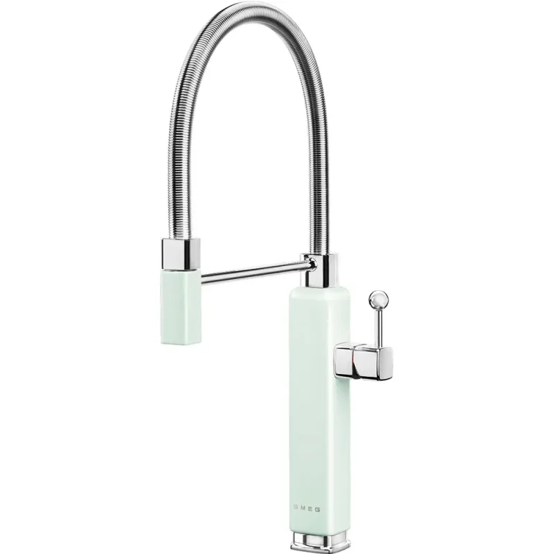 Misturadora Smeg MDF50PG - Anni 50, Verde água, duche orientável