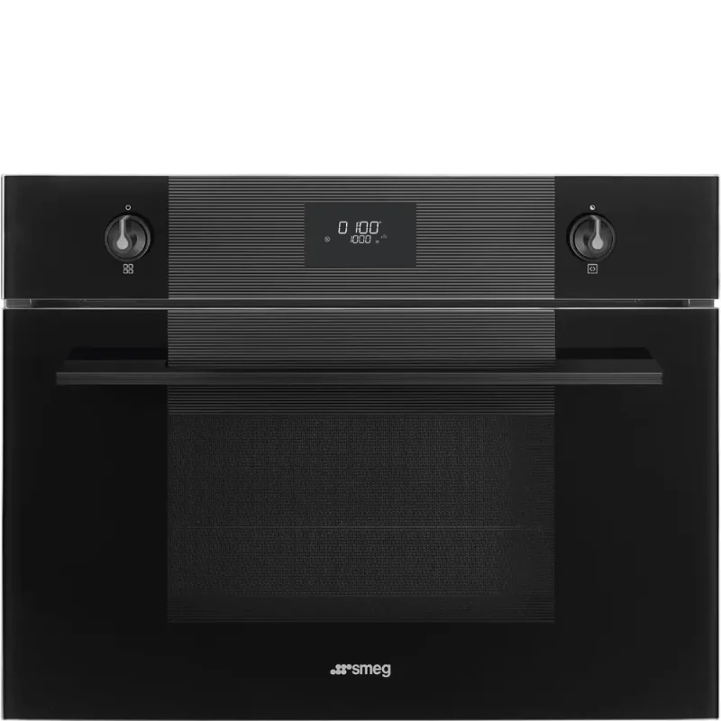 Forno com Microondas Smeg SO4101M1B3 - Linea, Preto, 60x45cm