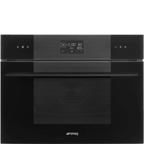 Forno com Microondas Smeg SO4102M1B3 - Linea, Preto,60x45cm