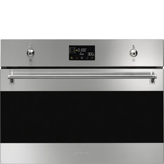 Forno com Microondas Smeg SO4302M1X - Classica, Inox,60x45cm