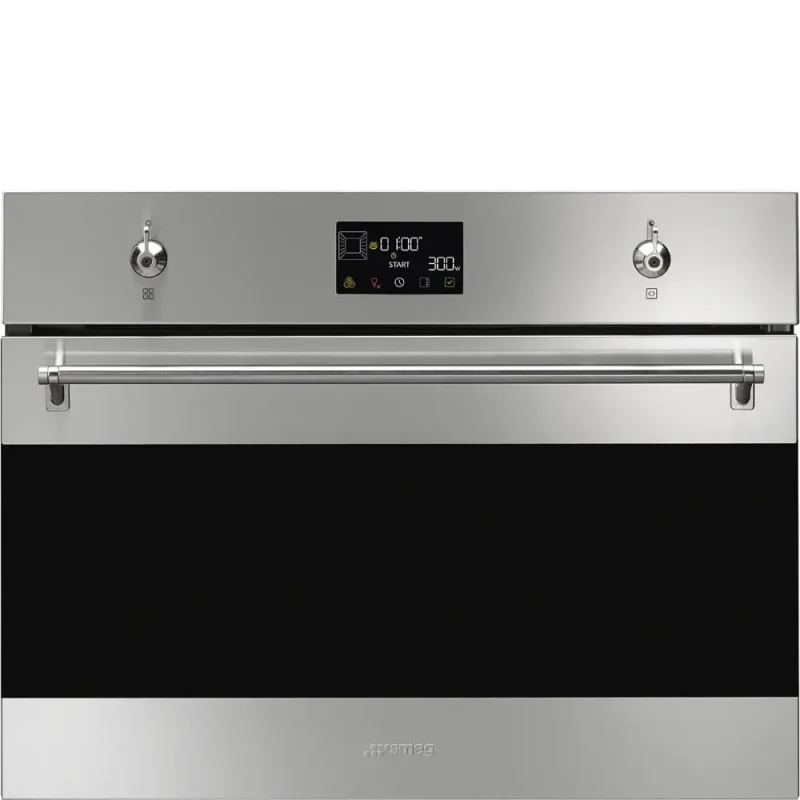 Forno com Microondas Smeg SO4302M1X - Classica, Inox,60x45cm