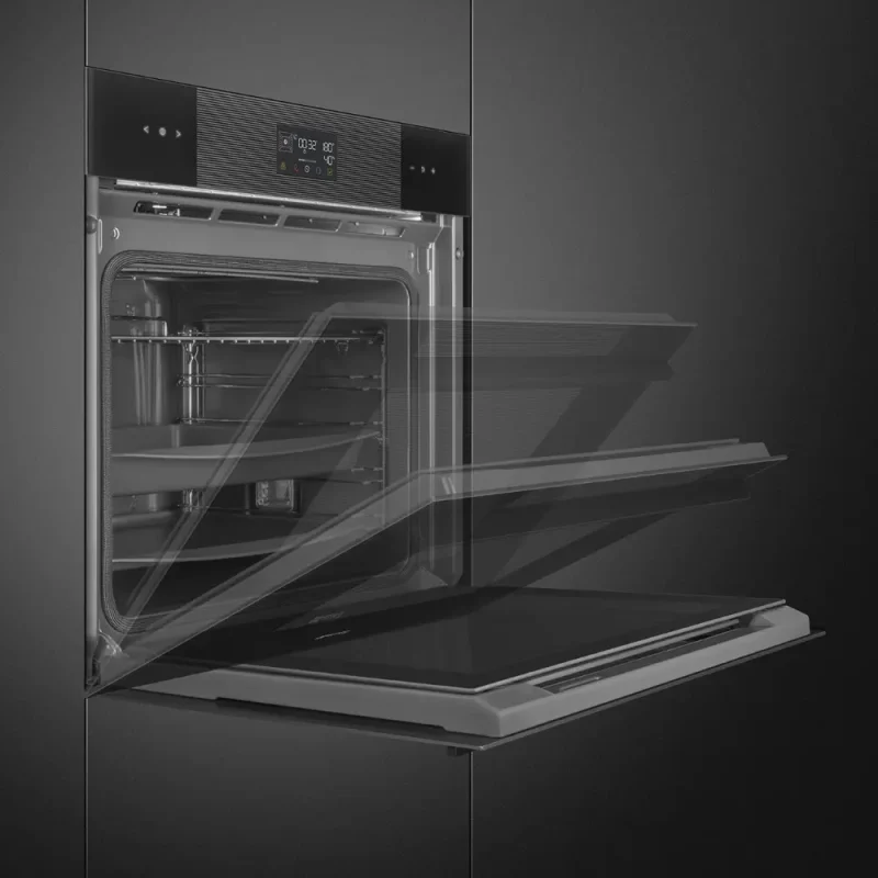 Forno Piro Steam Smeg SOP6102S2PB3 - Linea, Preto, 60x60cm, A+ - Image 8