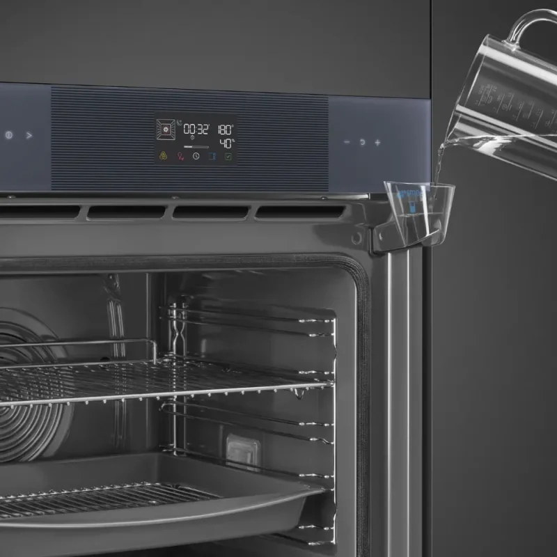 Forno Piro Steam Smeg SOP6102S2PG - Linea, Neptune Grey, 60x60cm, A+ - Image 6
