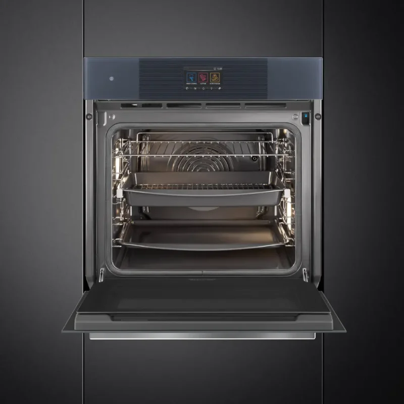 Forno Piro Steam Smeg SOP6104S2PG - Linea, Neptune Grey, 60x60cm, A+ - Image 3