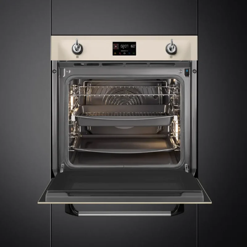 Forno Piro Steam Smeg SOP6902S2PP - Victoria, Creme, 60x60cm, A+ - Image 2