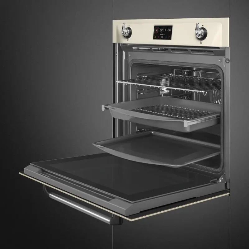 Forno Piro Steam Smeg SOP6902S2PP - Victoria, Creme, 60x60cm, A+ - Image 3