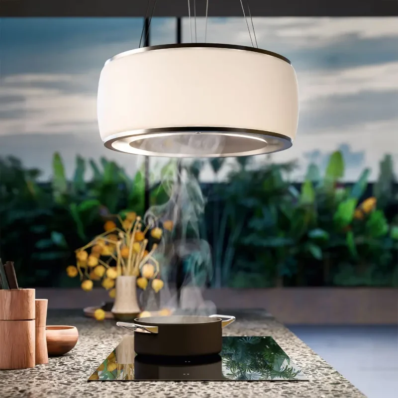 Exaustor Falmec Soffio - Ilha - 58 cm - Cristal Branco - 800 m3/h - Image 2