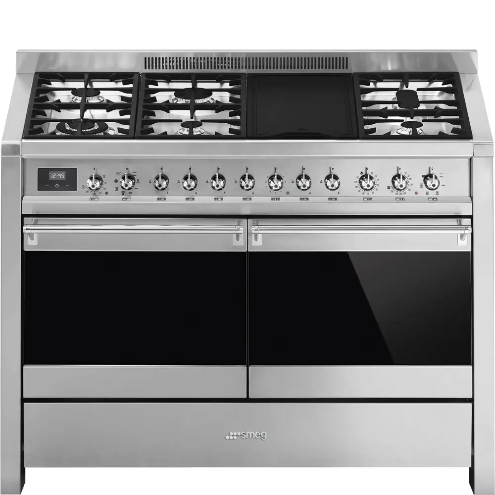 Fogão Smeg Opera - 120cm - 2 Fornos - Misto (Gás/Elétrico) - Inox - A4-81