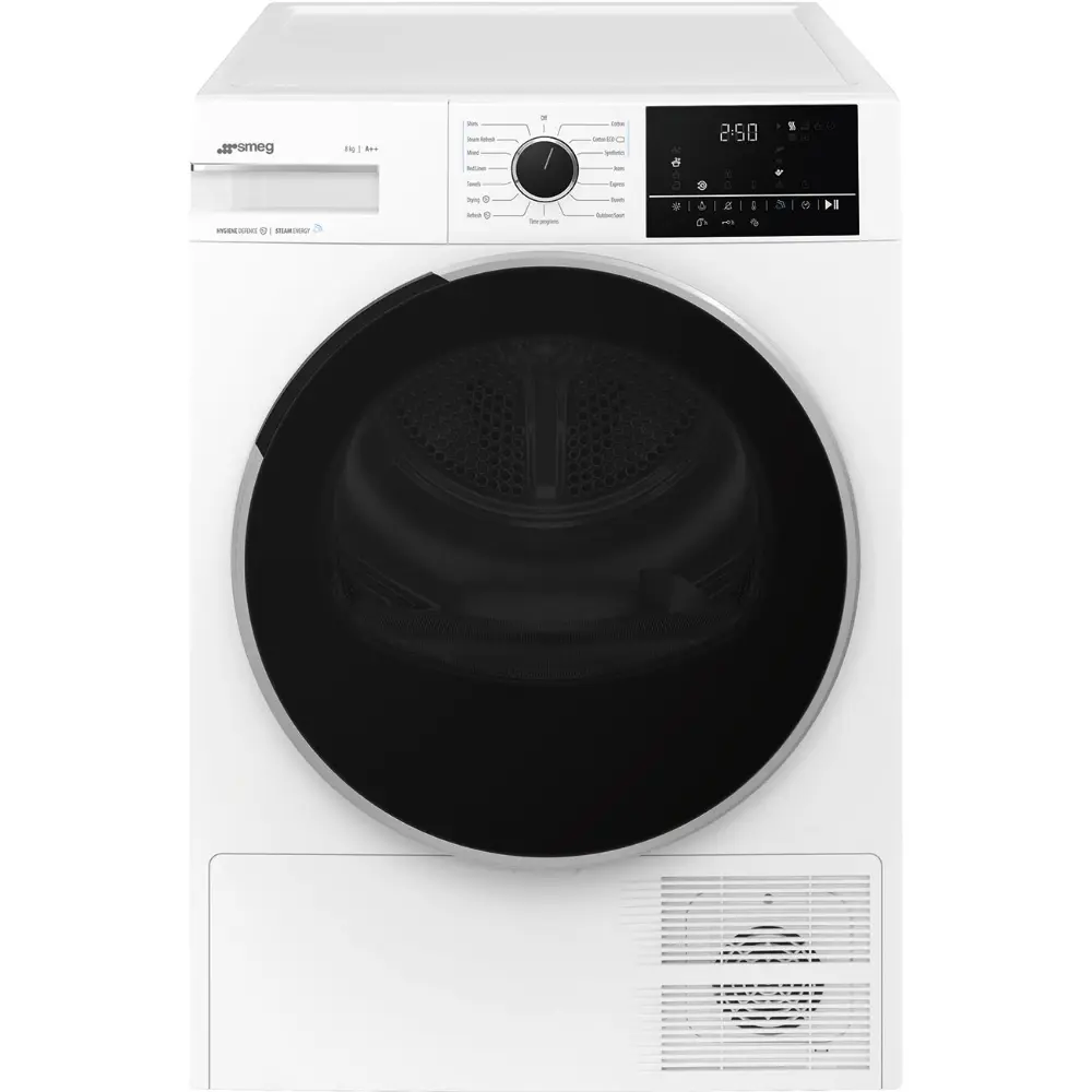 Secador de Roupa Smeg - 8 kg - Tecnologia SteamEnergy - Branco - Classe A++ - DNP82SEIN