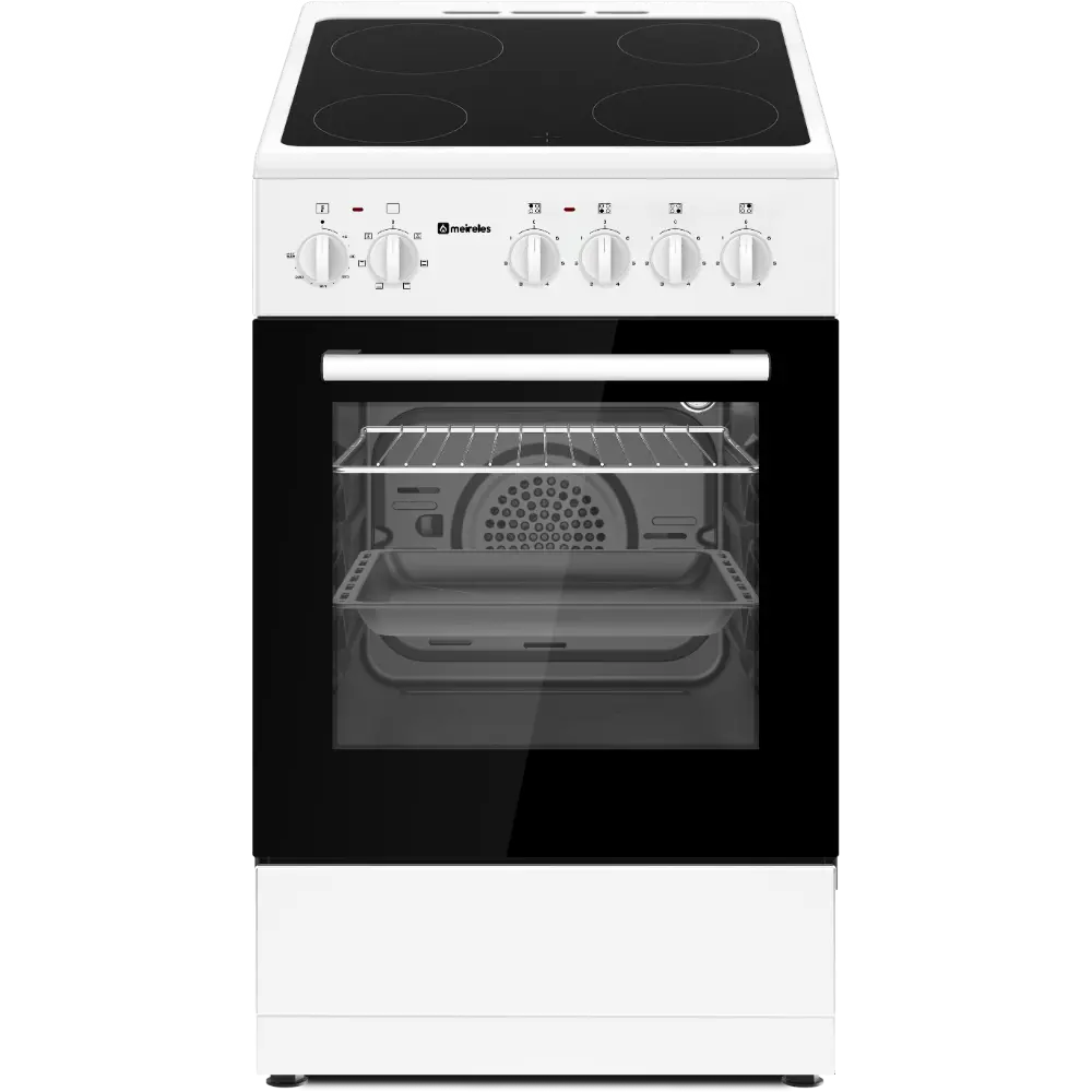 Fogão Vitrocerâmico Meireles - 4 Zonas - Forno Ventilado - Classe A - E 504 W