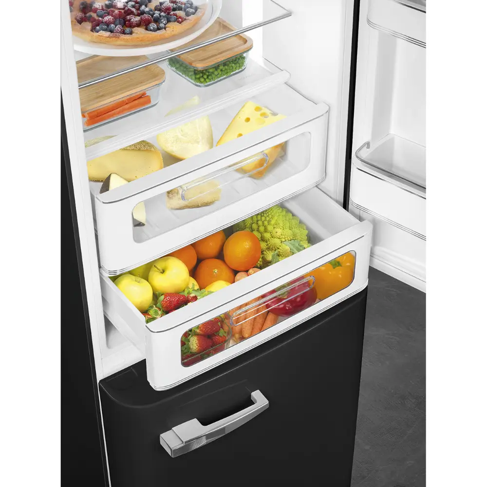 Frigorífico Combinado Smeg Anni 50 - NoFrost - Preto - Dobradiça à Direita - FAB32RBL6 - Image 4