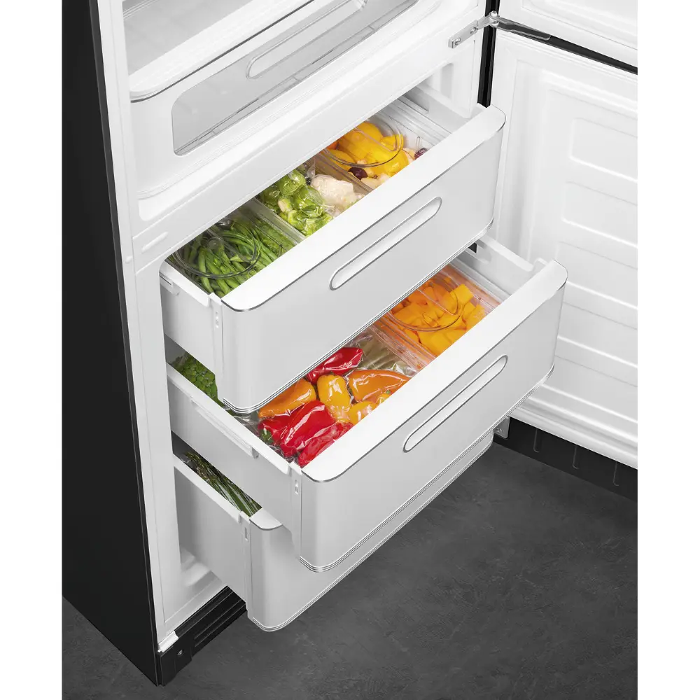 Frigorífico Combinado Smeg Anni 50 - NoFrost - Preto - Dobradiça à Direita - FAB32RBL6 - Image 5