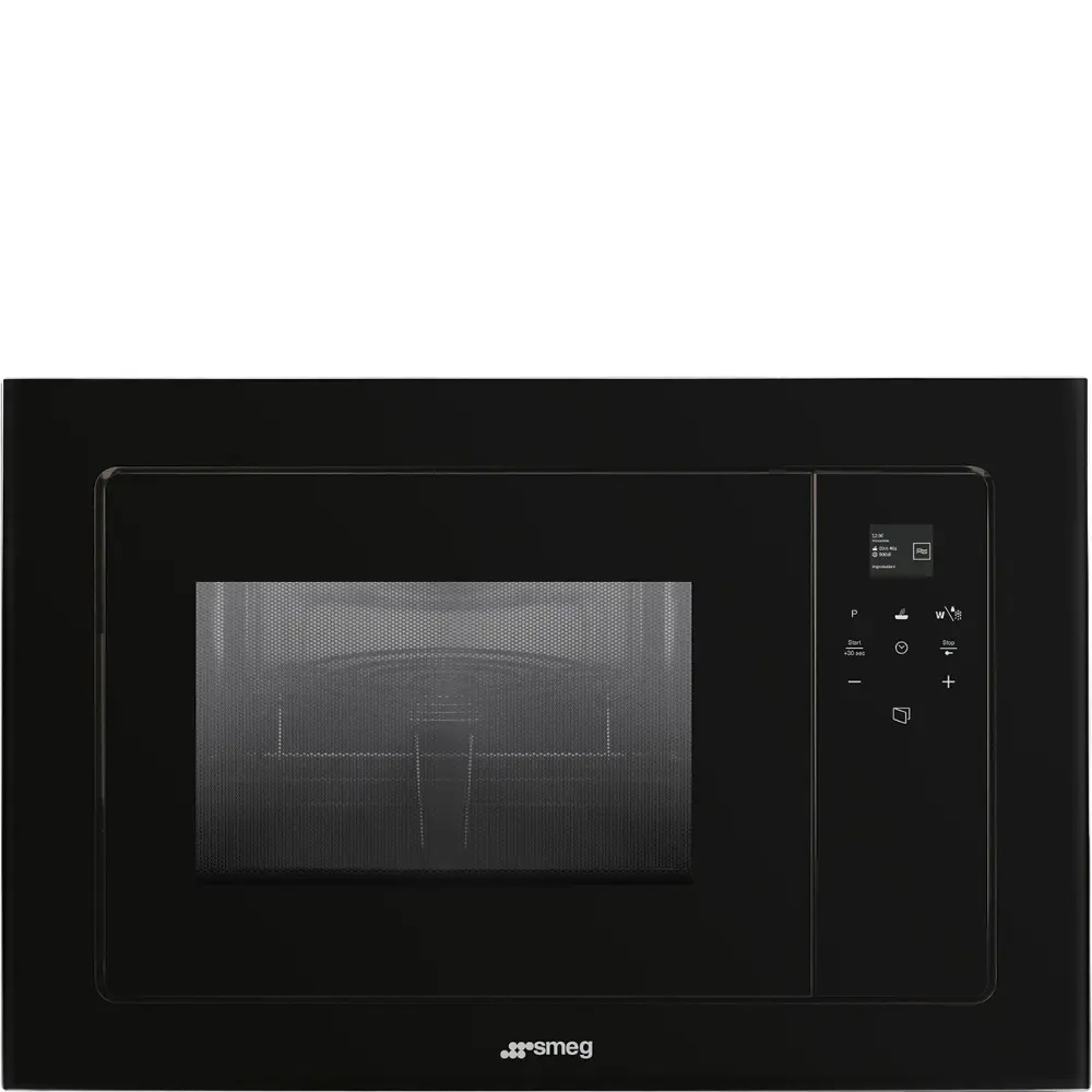 Micro-ondas de Encastre Smeg - 20 Litros - 39cm Altura - Preto - FMI120B3