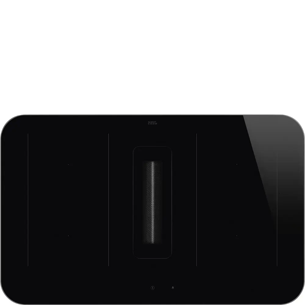 Placa com Exaustor Integrado Smeg Isola - 83cm - 4 Zonas (2 Multizone) - Preto - HHSL7844MB
