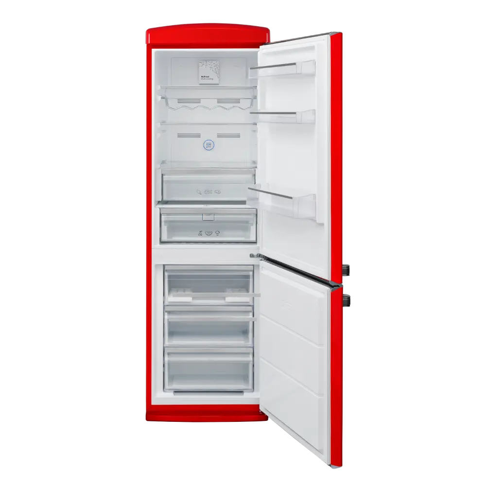 Combinado Retro Meireles - No Frost Total - 330L - Vermelho - Classe E - MFC 366 R.1