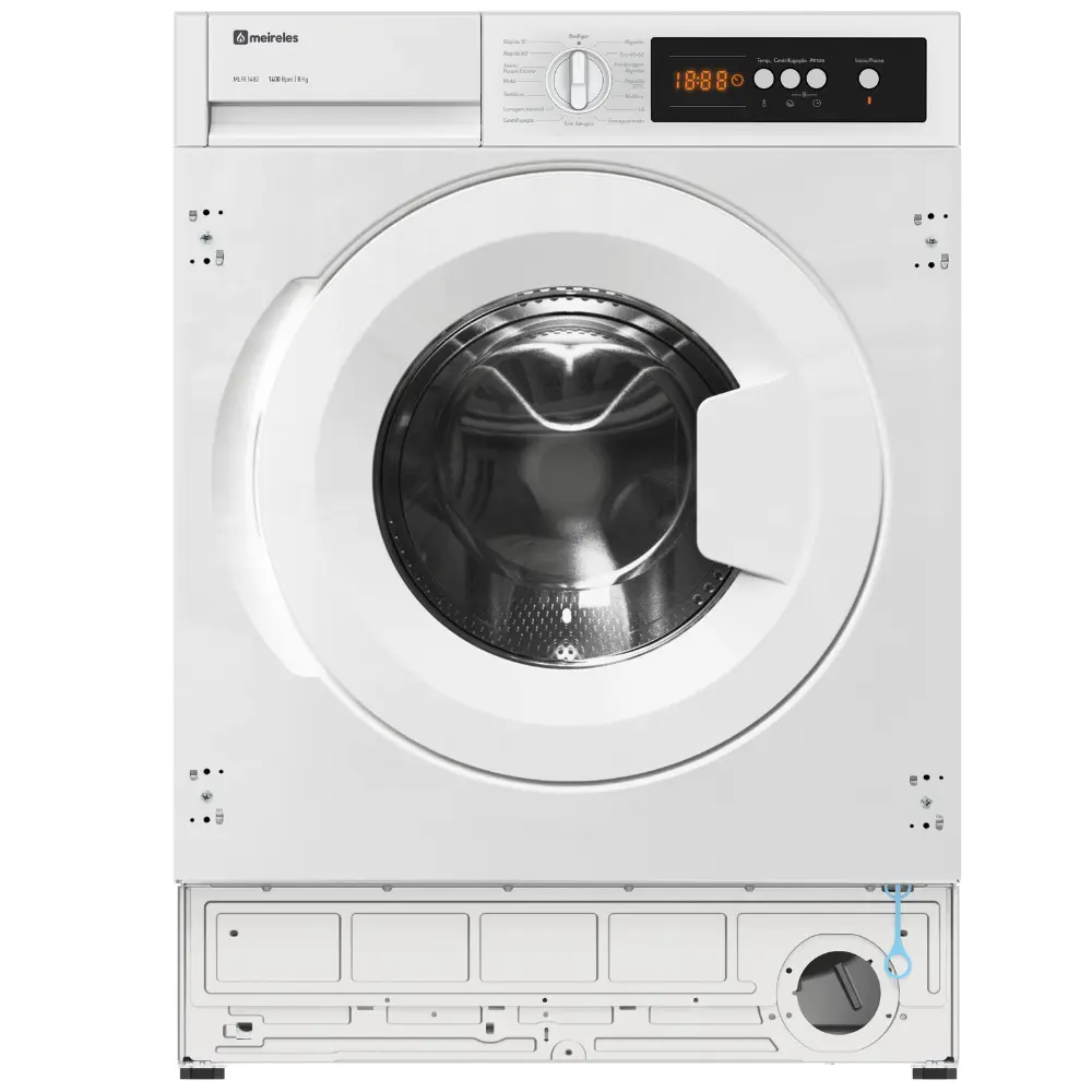 Máquina de Lavar Meireles - 8kg - 1400RPM - Encastre - Classe A - Inverter - MLRI 1482