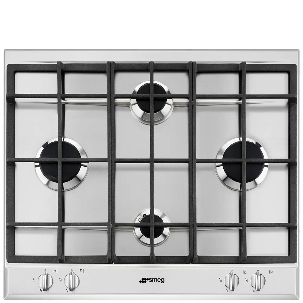 Placa a Gás Smeg Selezione - 60cm - 4 Queimadores - Inox - P260XGH