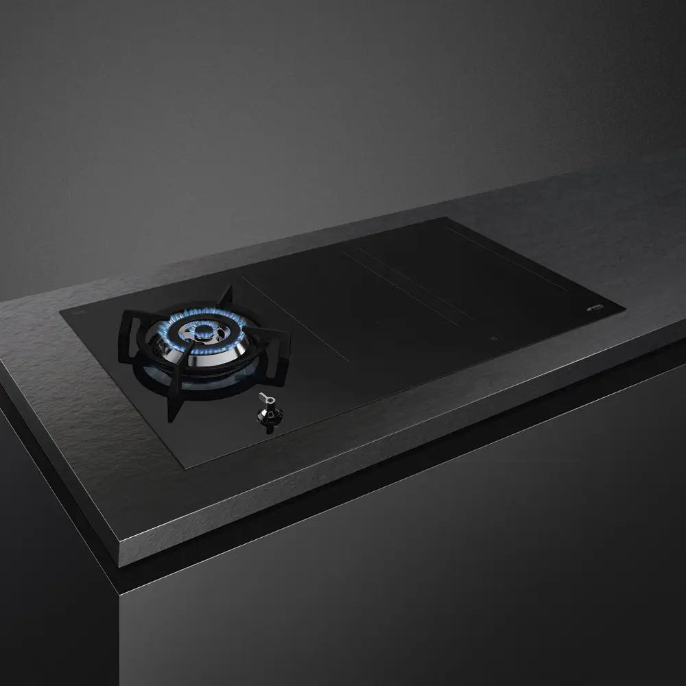 Placa Mista Smeg Classica (Indução e Gás) - 90cm - Preto - PM3953D - Image 2