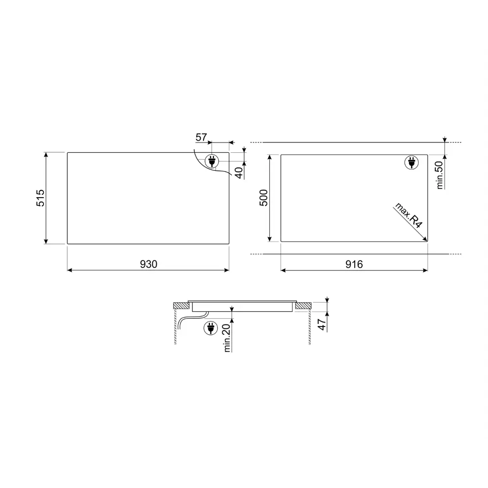 Placa de Indução Smeg Linea Area - 93cm - Zona Total Flexível - Neptune Grey - SIA1963DG - Image 12