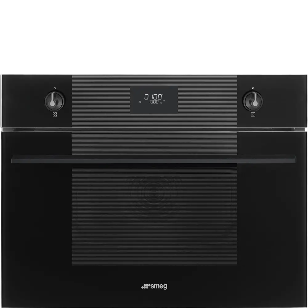 Micro-ondas com Grill de Encastre Smeg Linea - 45cm Altura - Preto - SO4101M0B3