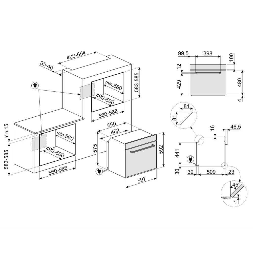 Forno a Vapor Smeg Selezione - 60cm - Steam100 - Preto - Classe A++ - SO6402S3PB - Image 2