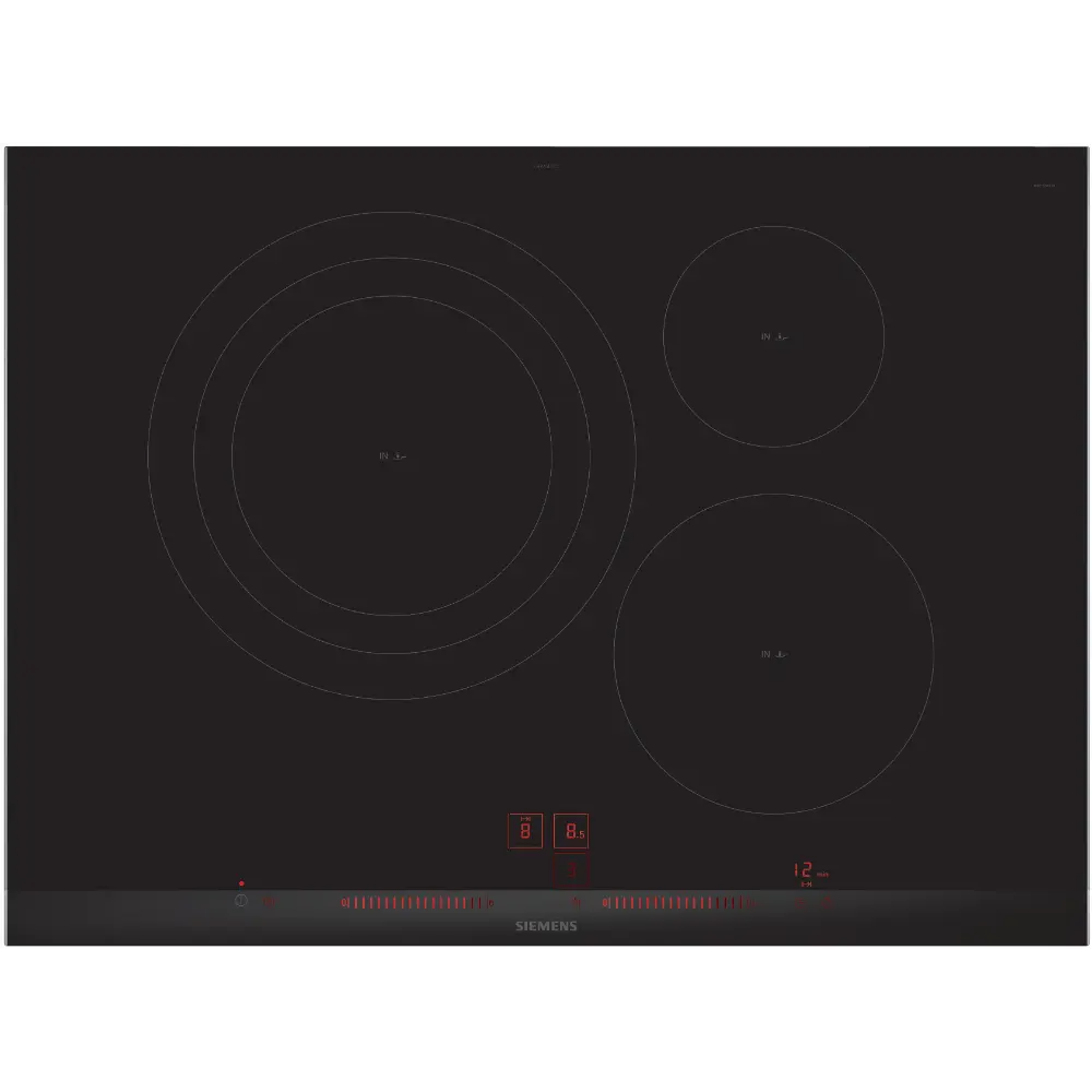 Placa FlexInduction Siemens iQ300 - 70 cm - Zona Tripla 32 cm e Dual LightSlider - EH775LDC1E