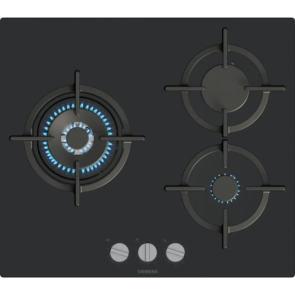 Placa a Gás Siemens iQ500 - 60 cm - Vidro Temperado com Wok 4kW e StepFlame - EP6A6CI10