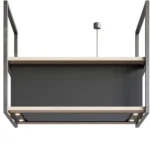 Chaminé Ilha Novy Pureline Frame 90 cm Preta 15001