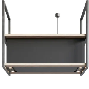 Chaminé Ilha Novy Pureline Frame 90 cm Preta 15001