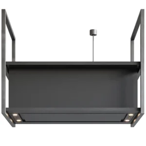 Chaminé Ilha Novy Pureline Frame 120 cm Preta 15002