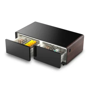 Mesa Frigorífico com Coluna de Som - Caso Design Sound & Cool - Acabamento Madeira