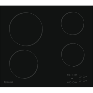 Placa Vitrocerâmica Indesit RI 161 C (ES) - 58 cm, Elétrica, Vidro Preto