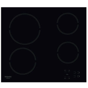 Placa Vitrocerâmica Hotpoint HR 631 C - 58 cm, Elétrica, Vidro Preto
