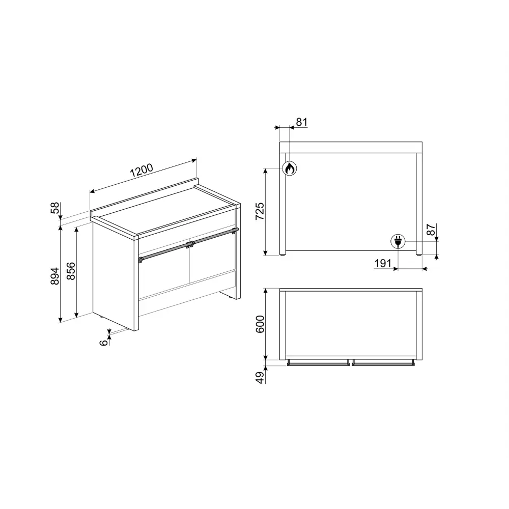 Fogão Smeg Opera - 120cm - 2 Fornos - Inox - A4-81 - Image 3