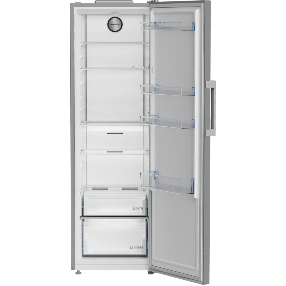 Frigorífico 1 Porta Beko - 186cm - AeroFlow NoFrost - Inox Look - B1RMLNE444XB - Image 2