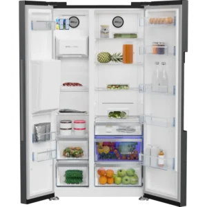 Frigorífico Americano Beko - 571L - NoFrost - Dispensador de Água e Gelo - B3RGNE664ZDXBR