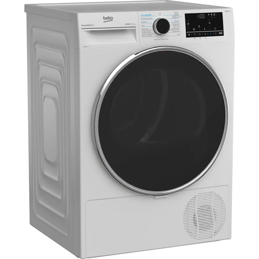Máquina de Secar Roupa Beko - 8kg - Bomba de Calor - IronFinish - B5T42243 - Image 3