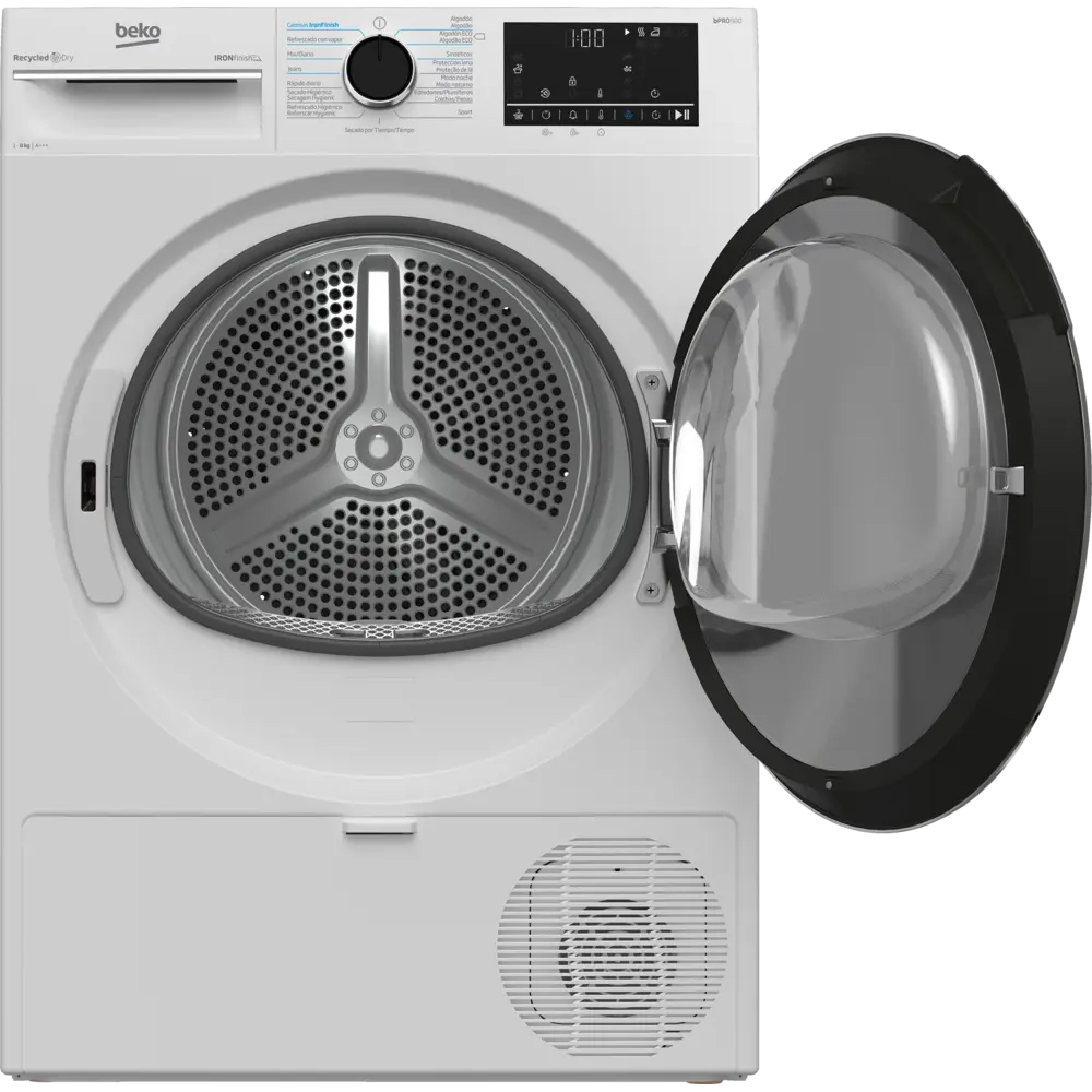 Máquina de Secar Roupa Beko - 8kg - Bomba de Calor - IronFinish - B5T42243 - Image 2