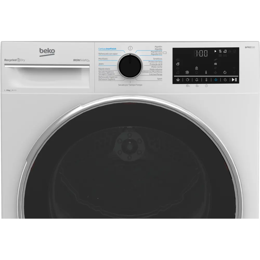 Máquina de Secar Roupa Beko - 8kg - Bomba de Calor - IronFinish - B5T42243 - Image 4