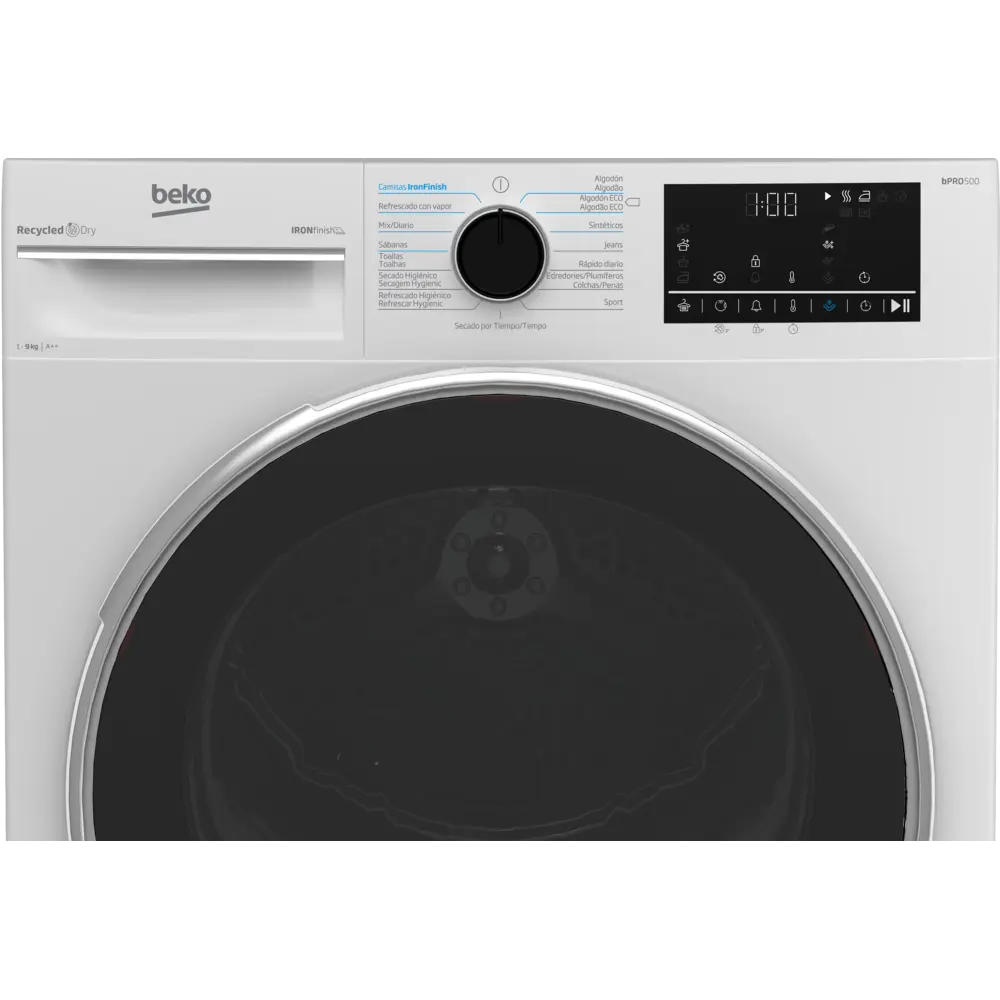 Máquina de Secar Roupa Beko - 9kg - Bomba de Calor - IronFinish - B5T43233 - Image 4