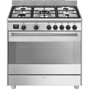 Fogão a Gás Smeg BG91X2 - Concerto, Inox, 90cm, A