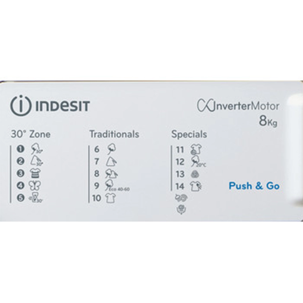 Máquina de Lavar Roupa Encastrável Indesit BI WMIL 81285 EU - 8 kg, 1200 rpm, Branca - Image 6