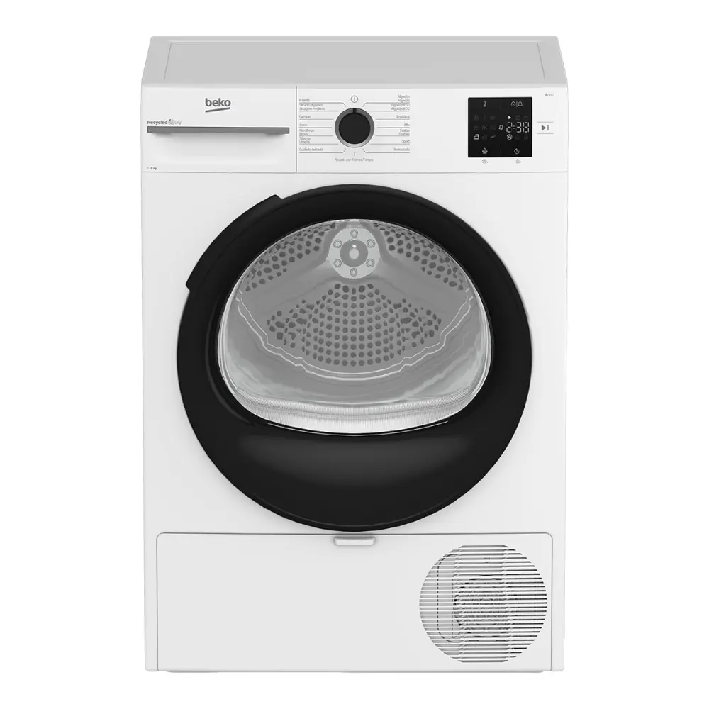 Máquina de Secar Roupa Beko - 8kg - Bomba de Calor - BM3T38230WB