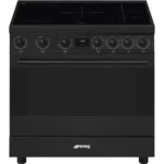 Fogão Indução Smeg C9IMN2 - Sinfonia, Preto mate, 90cm, Elétrico(Indu), A