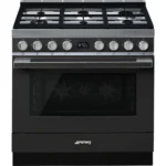 Fogão a Gás Smeg CPF9GPAN - Piro, Portofino, Antracite, 90cm, A+