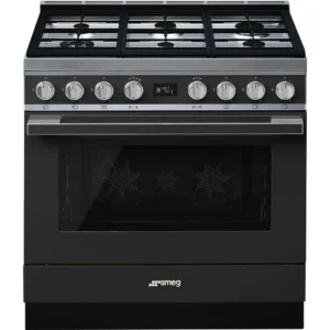 Fogão a Gás Smeg CPF9GPAN - Piro, Portofino, Antracite, 90cm, A+