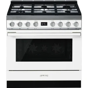Fogão a Gás Smeg CPF9GPWH - Piro, Portofino, Branco, 90cm, A+