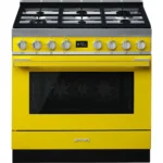 Fogão a Gás Smeg CPF9GPYW - Piro, Portofino, Amarelo, 90cm, A+