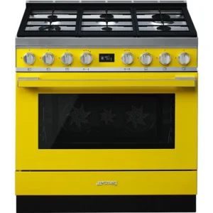 Fogão a Gás Smeg CPF9GPYW - Piro, Portofino, Amarelo, 90cm, A+