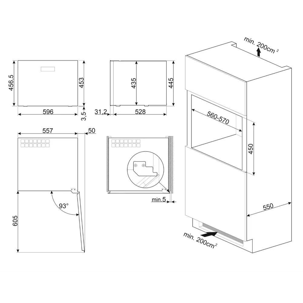 Garrafeira de Encastre Smeg Classica - 45cm Altura - Inox - Reversível - CVI320XE - Image 8
